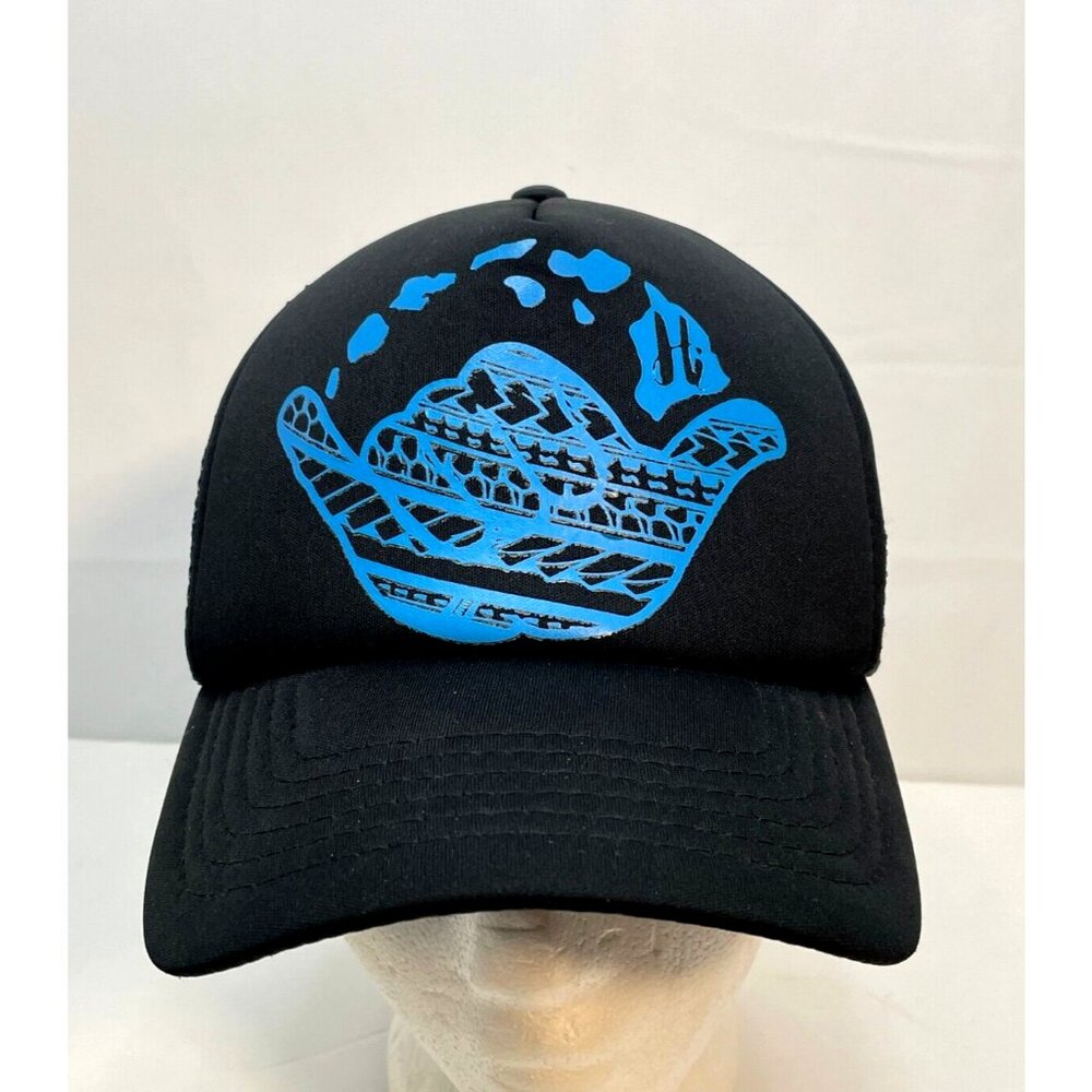 Hawaii trucker mesh hat cap 7" snap back Hawaiian Headwear black